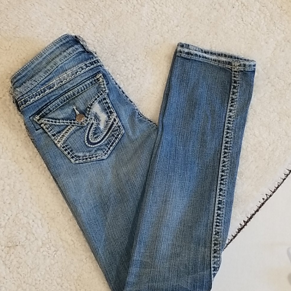 Silver Jeans Tuesday Flap Jeans Sz 26X32